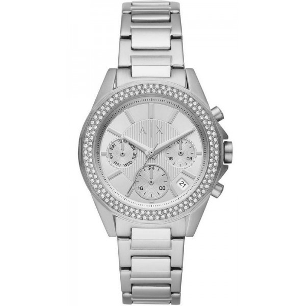 armani exchange silver womens watch