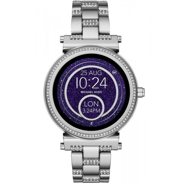 mk smart watch purple